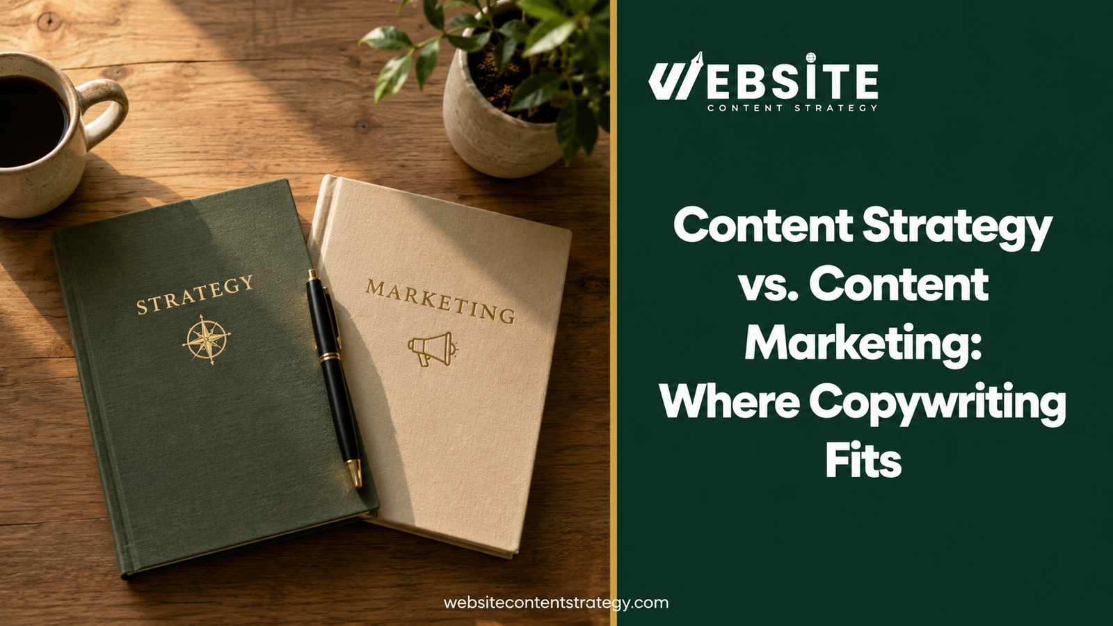Content strategy vs content marketing books showing where copywriting fits in your workflow
